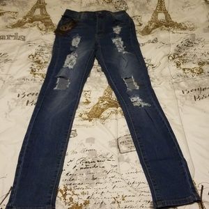 Fashion Nova ripped high waisted jeans